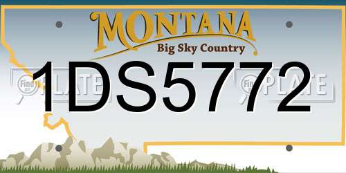 1DS5772 Montana License Plate