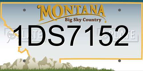 1DS7152 Montana License Plate