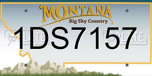1DS7157 Montana License Plate