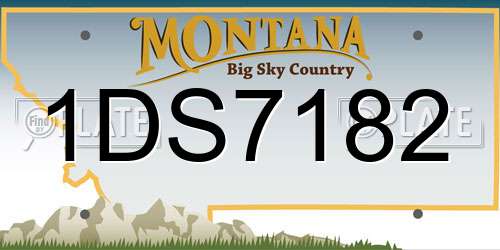 1DS7182 Montana License Plate