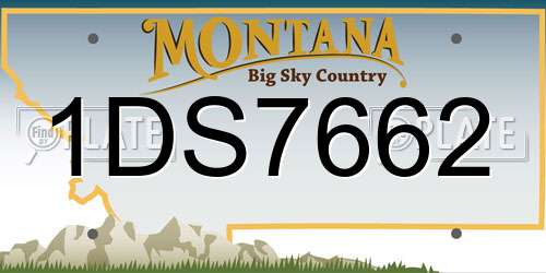 1DS7662 Montana License Plate