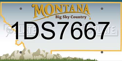 1DS7667 Montana License Plate