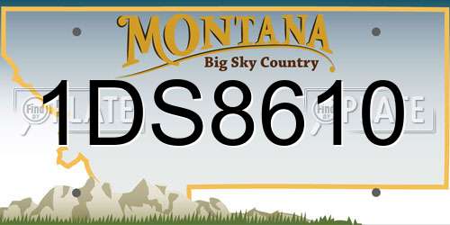 1DS8610 Montana License Plate