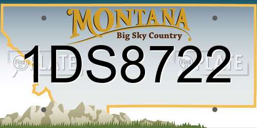 1DS8722 Montana License Plate