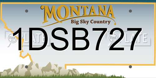 1DSB727 Montana License Plate
