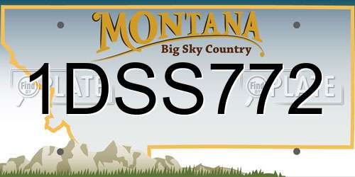 1DSS772 Montana License Plate