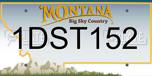 1DST152 Montana License Plate