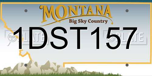 1DST157 Montana License Plate