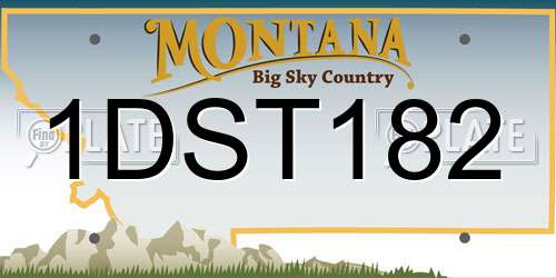 1DST182 Montana License Plate