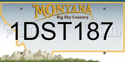 1DST187 Montana License Plate
