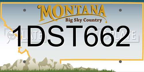 1DST662 Montana License Plate