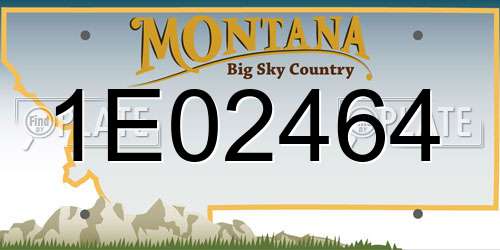 1E02464 Montana License Plate