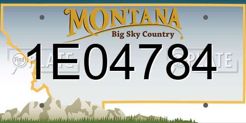 1E04784 Montana License Plate