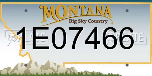 1E07466 Montana License Plate