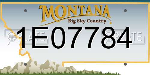 1E07784 Montana License Plate