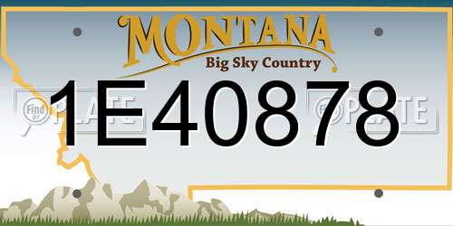 1E40878 Montana License Plate