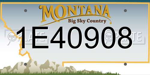 1E40908 Montana License Plate