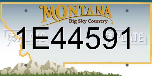1E44591 Montana License Plate