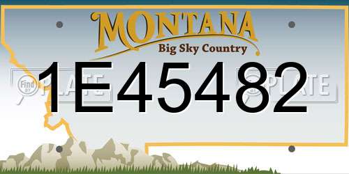 1E45482 Montana License Plate