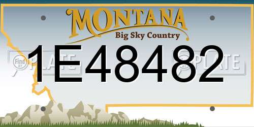 1E48482 Montana License Plate