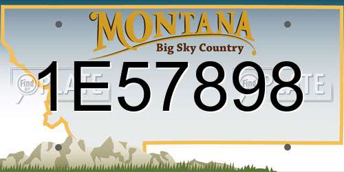 1E57898 Montana License Plate