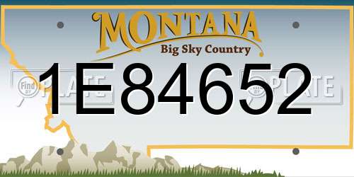 1E84652 Montana License Plate