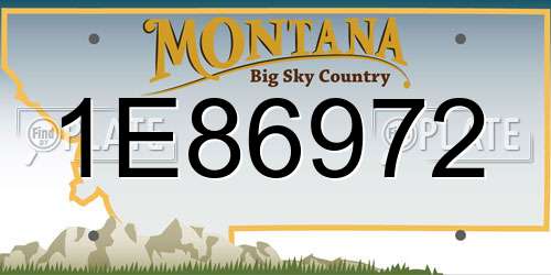 1E86972 Montana License Plate