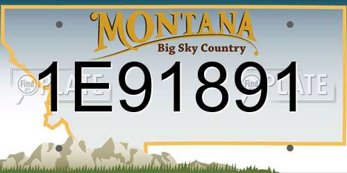 1E91891 Montana License Plate