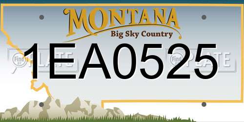 1EA0525 Montana License Plate