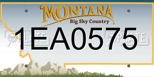 1EA0575 Montana License Plate