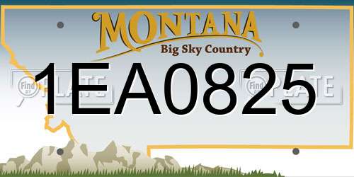 1EA0825 Montana License Plate