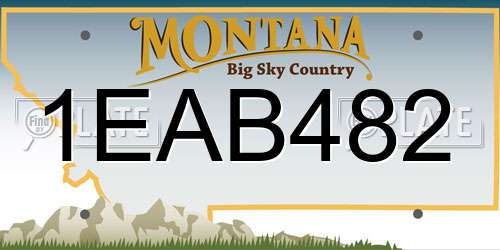 1EAB482 Montana License Plate