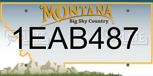 1EAB487 Montana License Plate