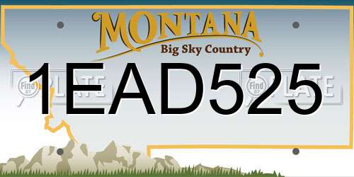 1EAD525 Montana License Plate
