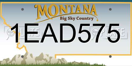 1EAD575 Montana License Plate
