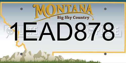 1EAD878 Montana License Plate