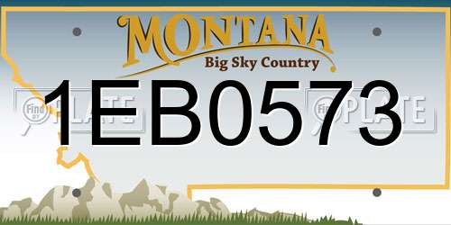 1EB0573 Montana License Plate