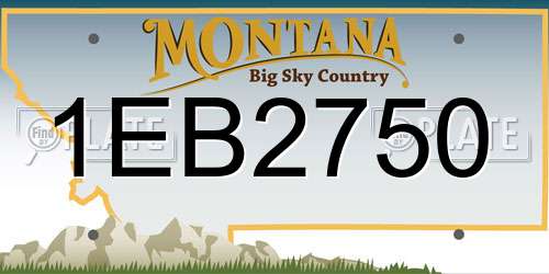 1EB2750 Montana License Plate
