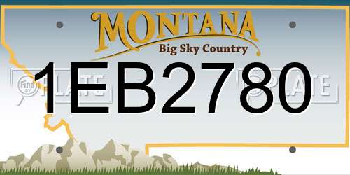 1EB2780 Montana License Plate