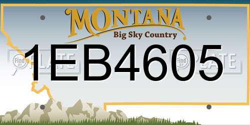 1EB4605 Montana License Plate