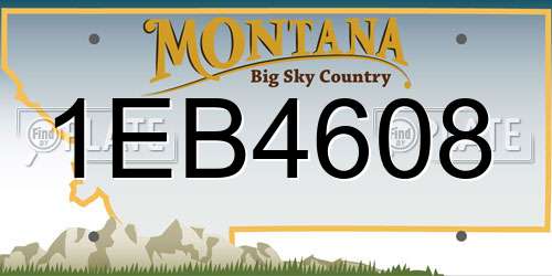 1EB4608 Montana License Plate