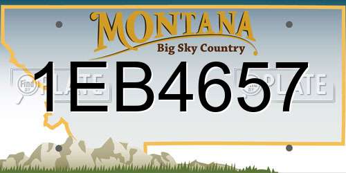 1EB4657 Montana License Plate