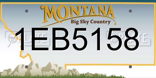 1EB5158 Montana License Plate