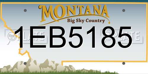 1EB5185 Montana License Plate