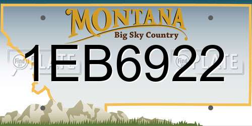 1EB6922 Montana License Plate