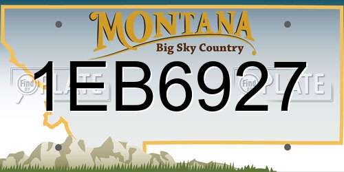 1EB6927 Montana License Plate