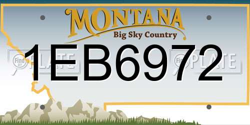 1EB6972 Montana License Plate