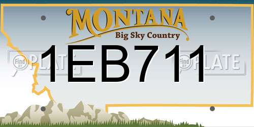 1EB711 Montana License Plate