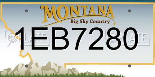 1EB7280 Montana License Plate