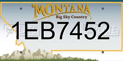 1EB7452 Montana License Plate